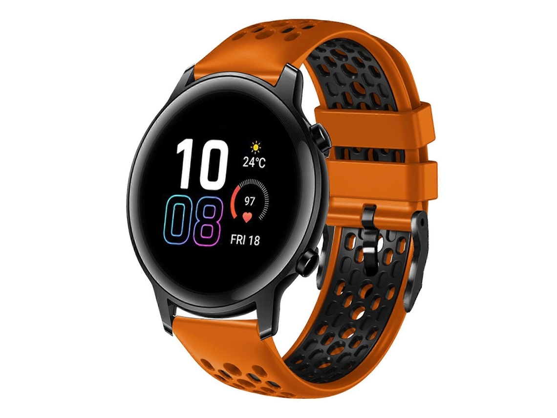 Pulseira De Silicone Respirável Bicolor Para For Honor Magic Watch 2 (46 Mm X 22 Mm)