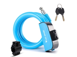 Cadeado De Cabo Para Bicicleta, Trava Antifurto Para Ciclismo, Azul. Aquaforge