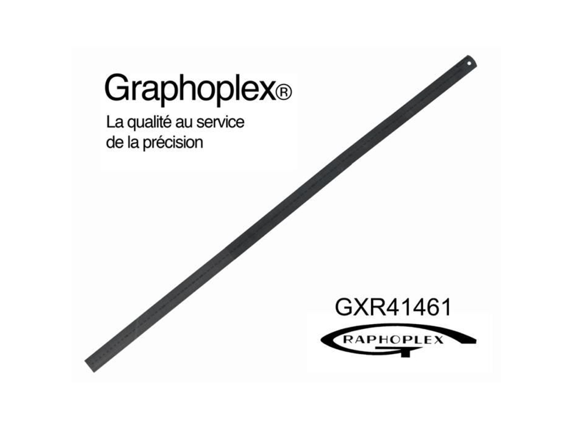 Espessura da régua de aço grossa 1mm l 24mm L 100cm - Graphoplex cor