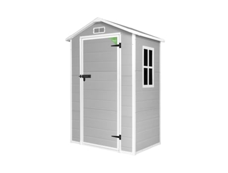 Abrigo de Resina WASABI Aqua 1,37m² 134x103x202 cm Janela de Luz Natural Painéis Impermeáveis de 12Mm