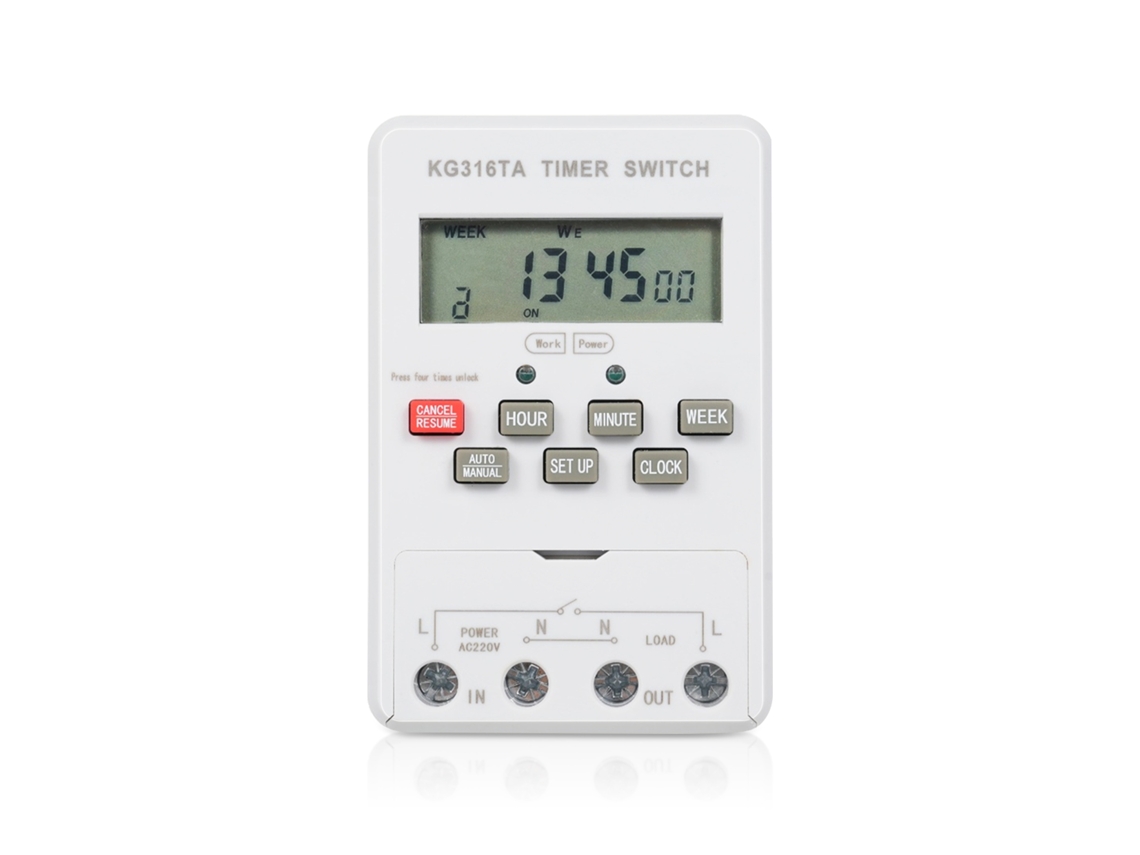 Interruptor de Tempo Digital Automático KG316TA 220V Programável para Lâmpadas de Rua, Equipamentos Elétricos | S/MARCA