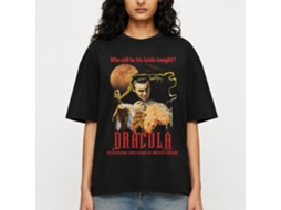 Rockinstone Horror Movies Dracula Moon And Candles Black Adult T-shirt Size:s