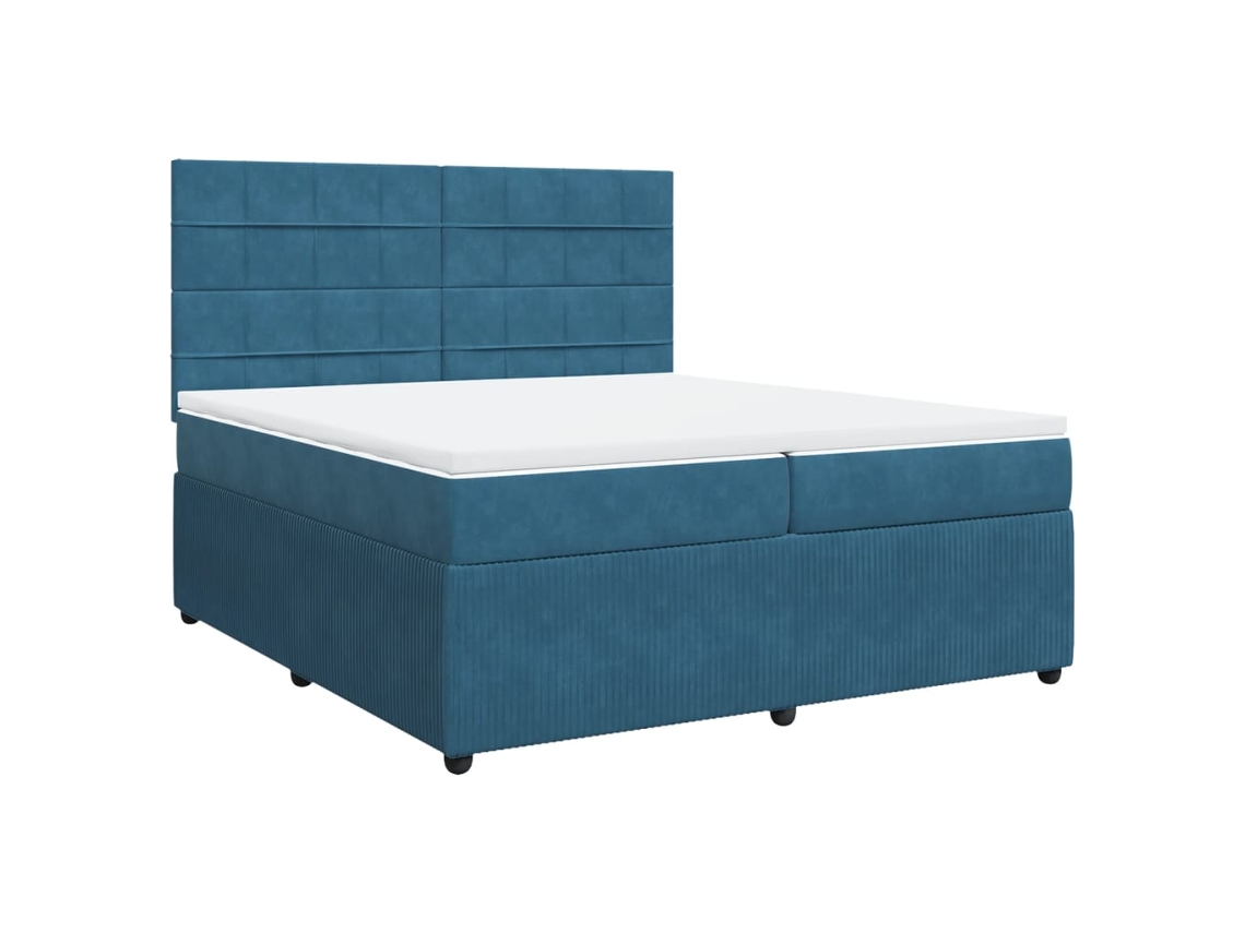 Box Spring Bed, Box Spring Beds Vidaxl Azul Veludo (200 X 200 Cm)