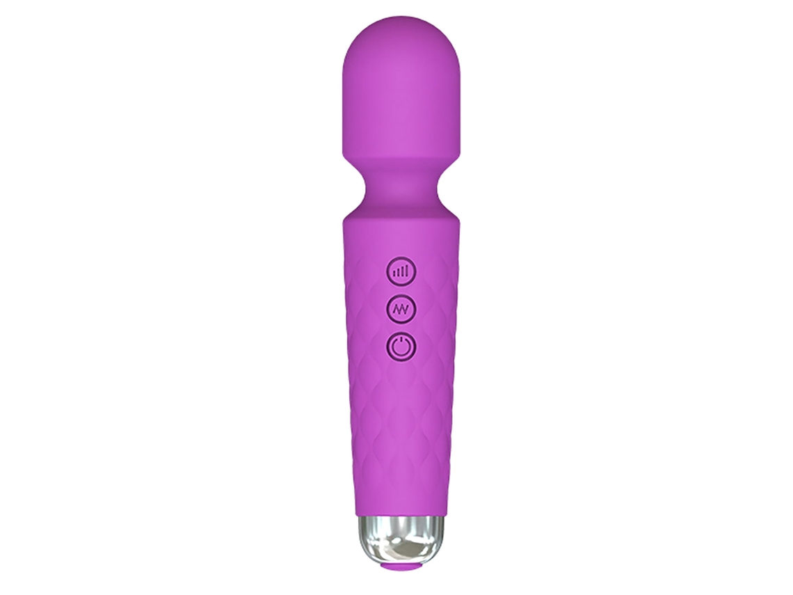 Vara de Massagem Corporal Roxa, 8 Níveis de Potência e 20 Padrões de Vibração, Aparelho Portátil para Relaxamento Pessoal, Compacto, Recarr STELASPLEN