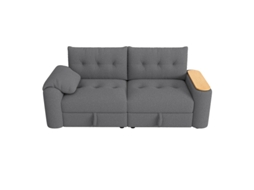 Sofá-cama Teddy De Pelúcia, 3 Lugares, Compacto, Modular, Com Espaço De Armazenamento, Encosto De Cabeça E Mesa Lateral Integrada – Sofá-cama
