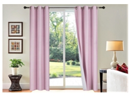 Cortinas Blackout Da Série K86 (blackout Total), Com Ilhoses Metálicos, Cor Rosa-claro, Com 84 Polegadas De Comprimento, Conjunto Com Duas Peças.