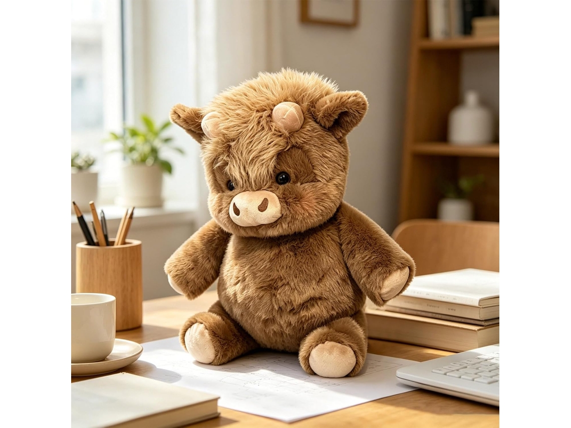 Vaca Corredora Pelúcia, Brinquedo com Pernas Móveis, Decoração
