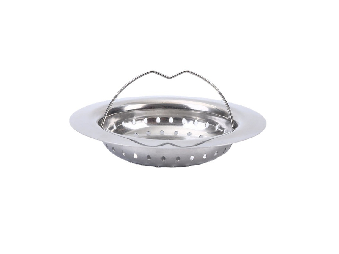 Ralo De Pia Com Alça, Aço Inoxidável, Grelha, 110 Mm De Diâmetro, Fácil De Limpar