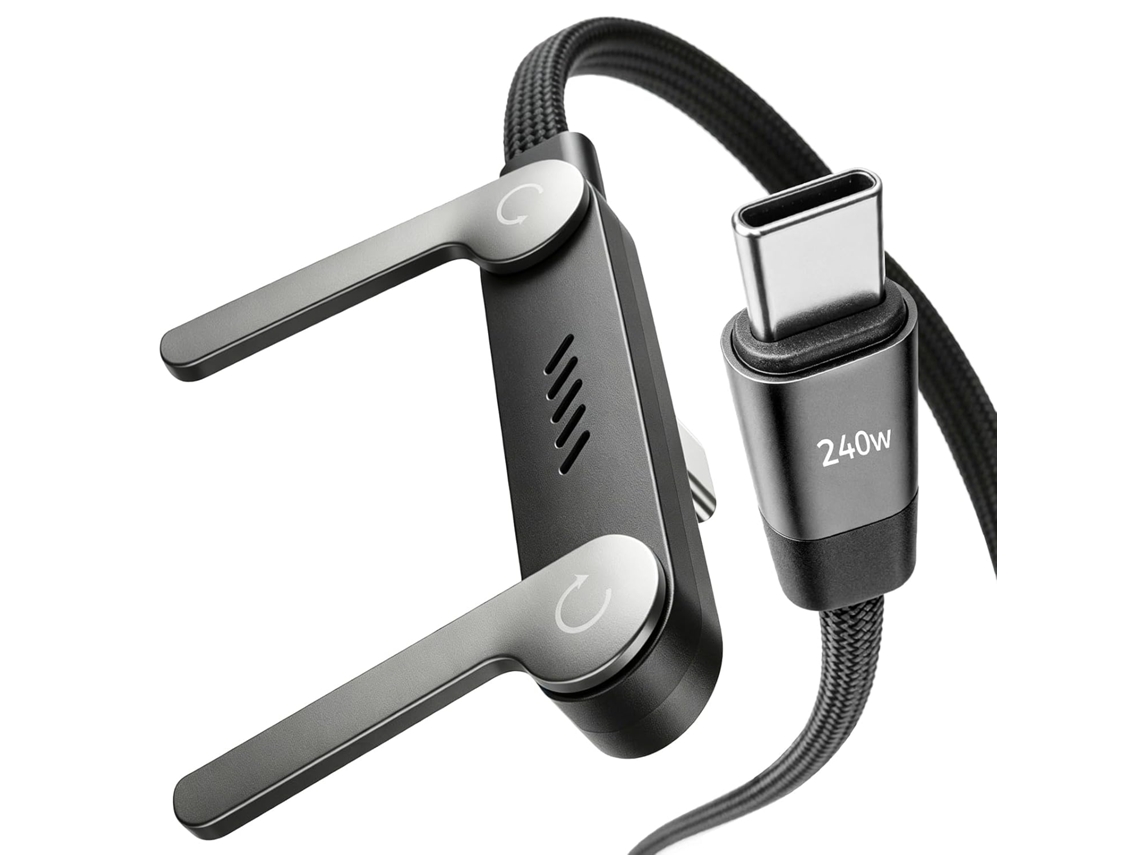 Cabo Usb-c Para Usb-c, De Carregamento Rápido 240 W Com Suporte