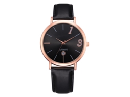 Relógio Masculino de Quartzo Analógico Casual com Pulseira de Pu Gaiety