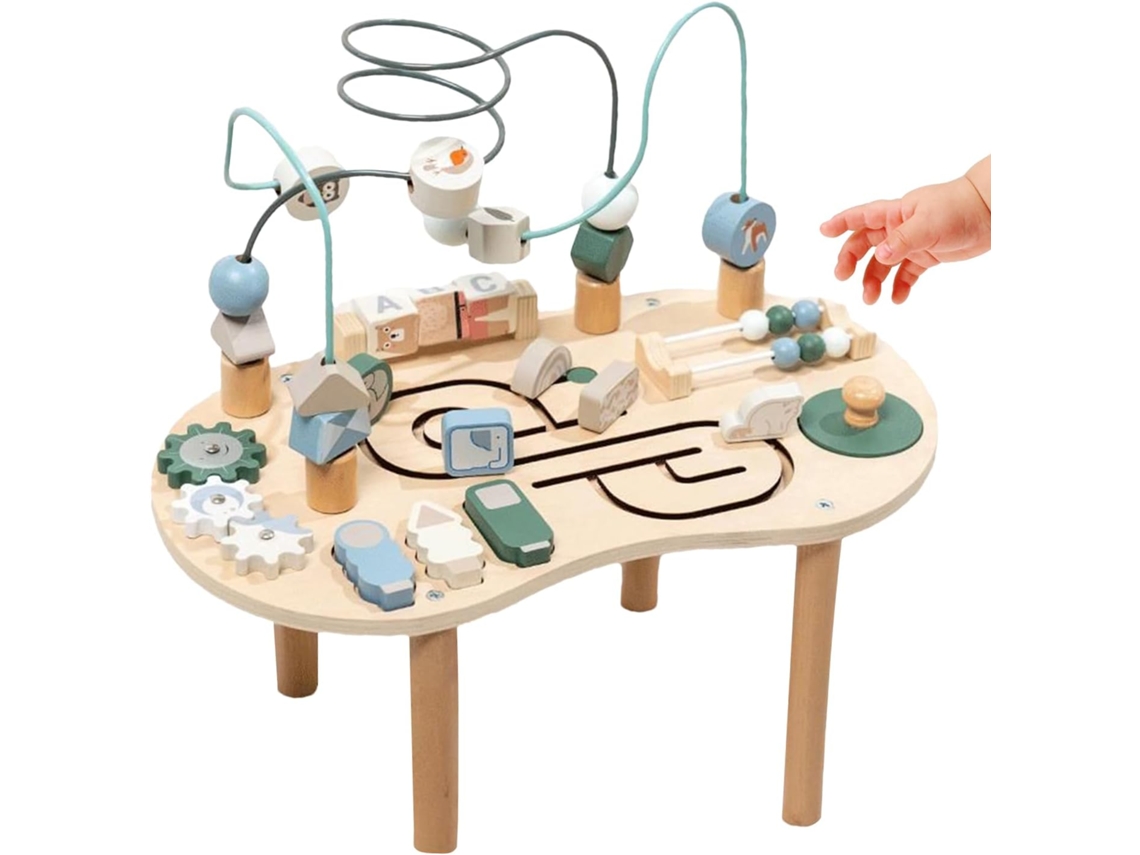 Mesa De Atividades Mesa De Brincar Infantil | Brinquedo Educativo De Madeira Para Meninos E Menina Vayotoy