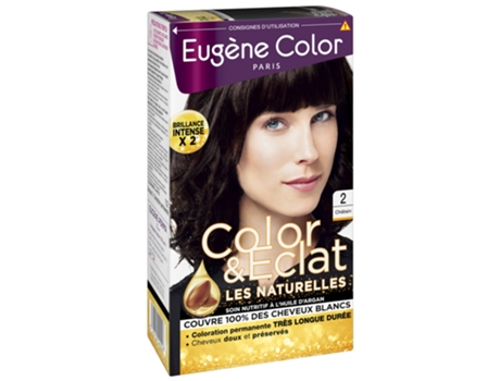 Color & Eclat Les Naturelles Tintura Permanente de Muito Longa Duração Cor: 2 Marrom EUGÈNE COLOR