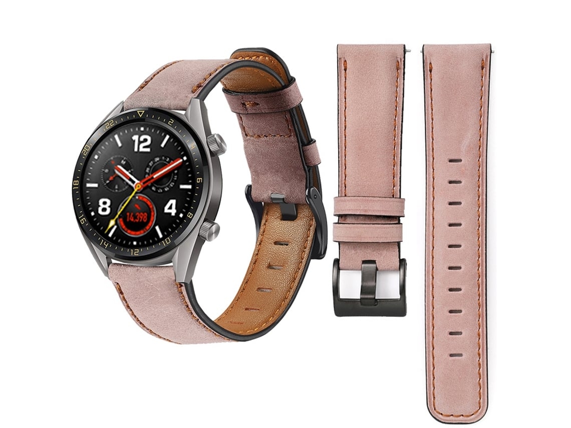 Lurelia Pulseira De Couro Vintage 20 Mm, Compatível Com Samsung Galaxy Watch 3 4g (41) Rosa