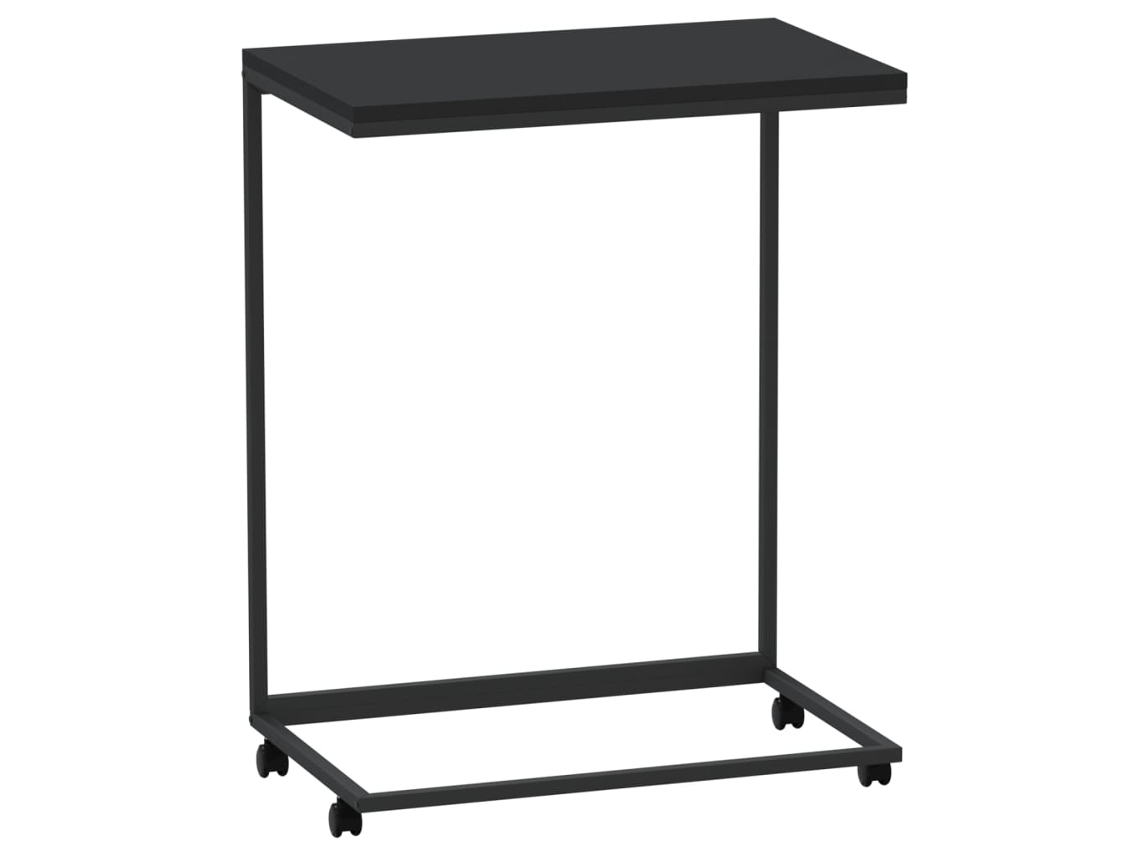 Side Table, Side Tables Vidaxl Preto Madeira Processada (55 X 35 X 70 Cm)