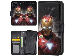 Capa Carteira Para Iphone 17 Pro Max - Homem De Ferro