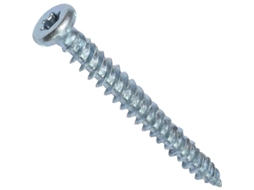 Conjunto de 100 parafusos de ancoragem direta para concreto, cabeça cônica Ø7,5x72mm - ranhura T30