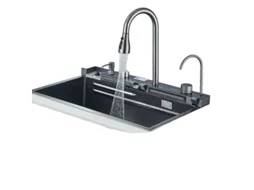 Pia De Cozinha, Aço Inoxidável, Display Digital Inteligente, Preto 75x45 Oem
