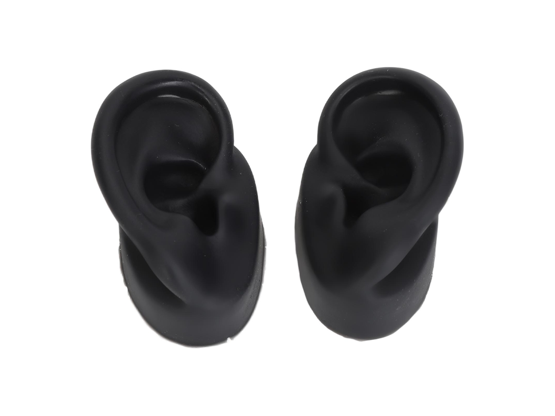 Modelo De Orelha De Silicone Simulada 3d (bicolor Preto E Branco, Perfúrgico Para Prática E Exibição) Eoocoo