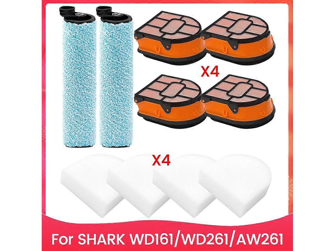 Escova De Rolo E Filtro De Substituição Para Aspirador De Pó E Água Shark Wd161 Wd261 Wd101 Wd201 Aw261 Aw302_ptg