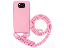 Correia Colar Fino Nfc para Xiaomi Xiaomi Poco X3 Nfc/X3 Pro HONGWE. Anti-Choque Rosa