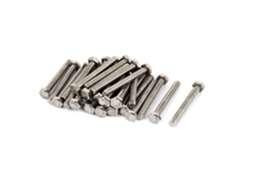 Parafusos Sextavados Externos M6 X 50mm com Passo de 1mm em Aço Inoxidável, 30 Unidades CHABERLU