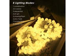 Rebe-luces De Cadena Globales Neoglint 18m 150 Leds Com Controlador, 8 Modos, Temporizador, Interior/exterior, Decoração De Festas De Natal