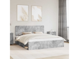 Vidaxl Estrutura Da Cama Com Cabeceira Concreto 180 X 200 Cm