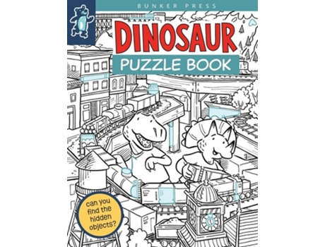 Livro Bunker Press Dinosaur Puzzle Book de Mike DeSantis (Inglês)
