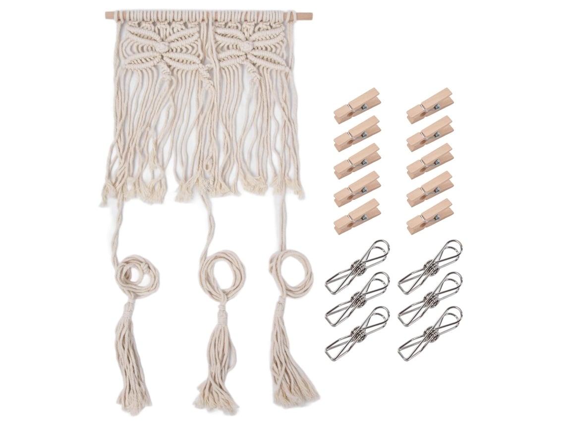 Rack de Chapéus Corda Algodão 16 Grampos | MARCA