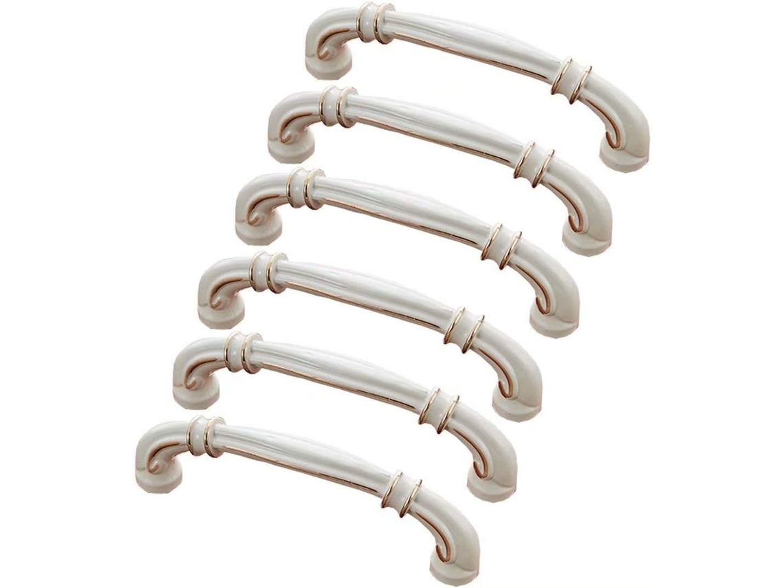Maçaneta De Porta, Maçanetas De Cerâmica Para Armário, Maçanetas De Gaveta Vintage, Conjunto De 6 Peças, Maçanetas Para