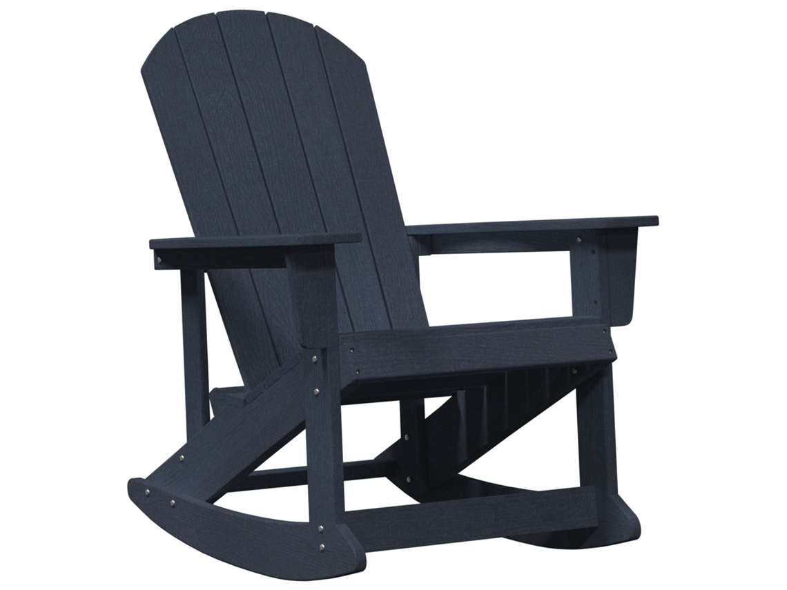 Conjunto 1 Cadeira Adirondack Vidaxl Azul-marinho Polietileno (92 X 73,5 X 92 Cm)