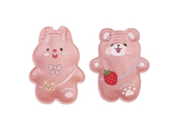 Conjunto De 2 Lindas Mini Botellas De Agua Caliente/calentadores De Manos, Ligeras Y Prácticas