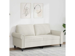 Vidaxl Sofá De 2 Lugares Veludo 140 Cm Cor Creme