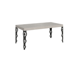 Mesa Extensível Karamay Cashmere 200/304x90 Cm Com Pés Antracite Itamoby
