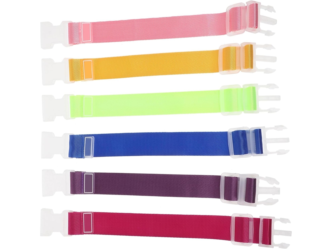 Conjunto Beaupretty De 6 Cintas Ajustáveis Malas Em Pp E Nylon, Prendedores De Bagagem Portáteis E Resistentes