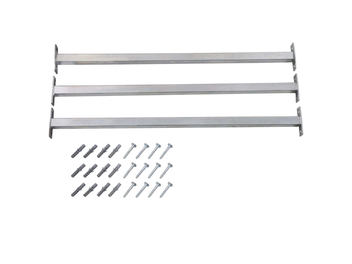 vidaXL Barras segurança de janela ajustáveis 3 pcs 710-1200 mm