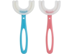 Escova de Dentes Infantil em Formato U , Treinamento Manual, Cabeça Silicone Macio Qualida Alimentar, Design Lim GOKOCO (2 Peças)