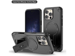 Capa Magsafe Iphone 16 Pro Max Com Suporte, Carregamento Sem Fio, Proteção Antichoque, Dupla Camada Pctpu E Cantos Reforçados (Outlet Caixa Aberta)