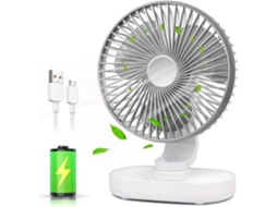 Ventilador portátil dobrável BRILVIBERA, 5 velocidades, suporte para celular, visor, 1800mAh