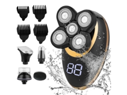 MEOIRUERY Barbeador Elétrico Masculino Rotativo Barbeador Molhado E Seco Ipx7 À Prova Dágua Aparador De Barba 4d Aparador De Precisão Com Display Led