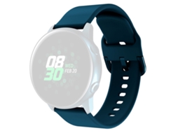 Bracelete Silicone Design de Fivela Quadrada para Samsung Galaxy Watch 5 40Mm/44Mm/Watch 5 Pro 45Mm/Watch4 40Mm/44Mm/Watch4 Classic 42Mm Azul Escuro