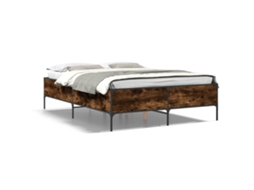 Bed Frame, Bed Frames Vidaxl Marrom Madeira Processada (135 X 190 Cm)