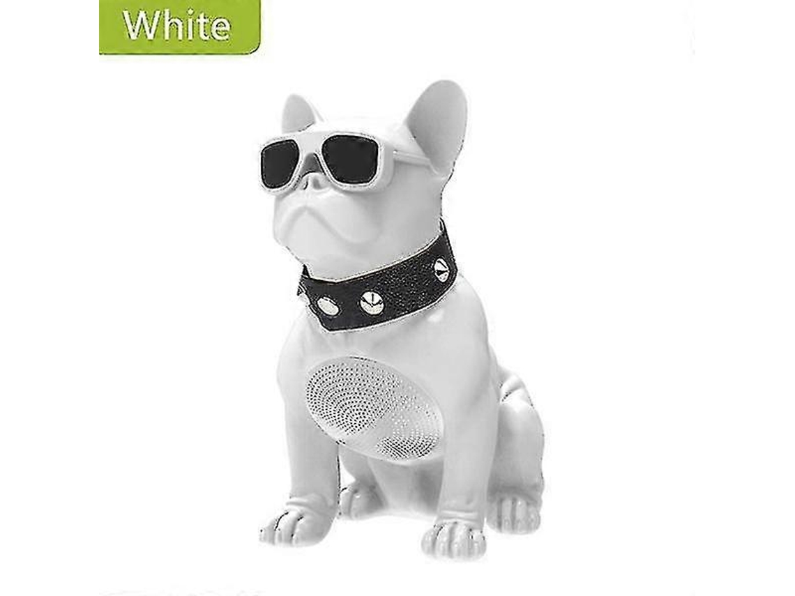 Caixa De Som Sem Fio Small Bulldog Bluetooth Caixa De Som Sem Fio Bluetooth Caixa De Som Portátil Para Graves Ao Ar Livre Branco Olysi Shop
