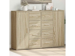Vidaxl Aparadores 2 Pcs 60x31x84 Cm Derivados Madeira Carvalho Sonoma
