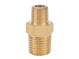 Adaptador De Conexão De Tubo De Latão Npt Macho 60° Com Hexágono (1/8 X 1/4)