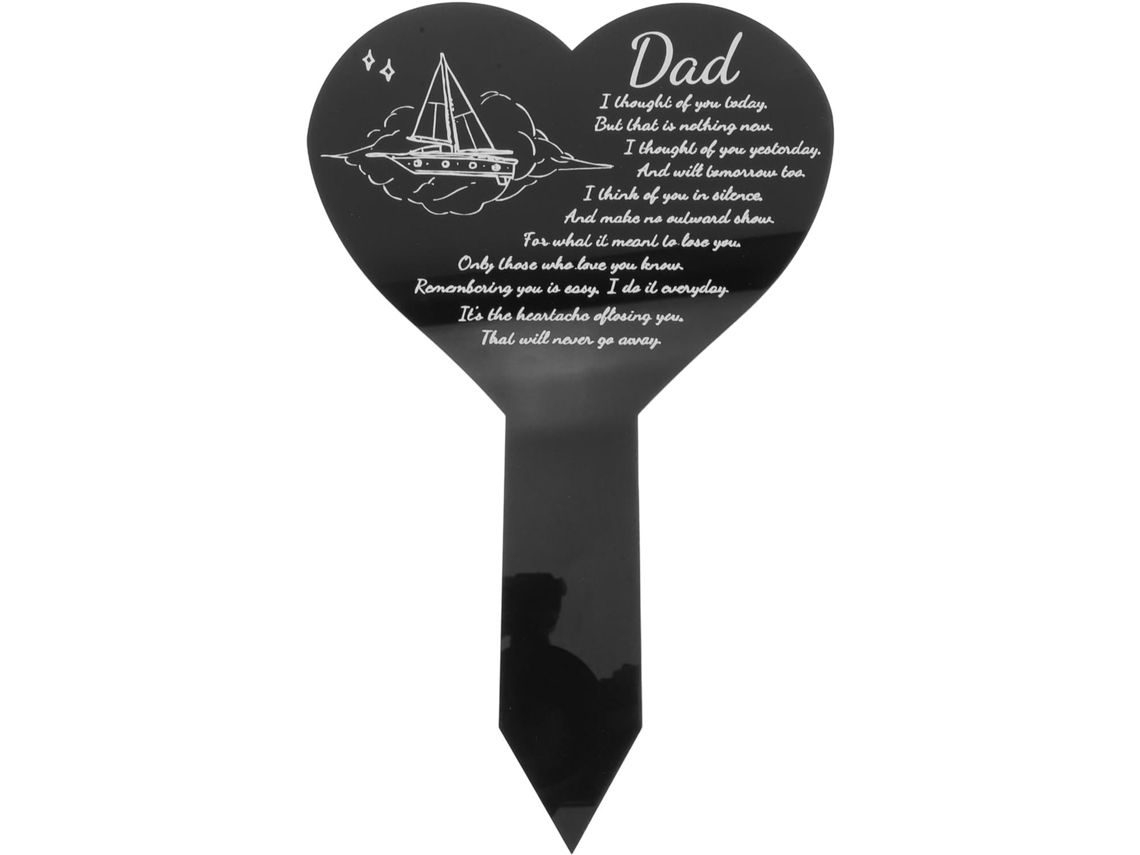 Decorações para Túmulos Kichouse para Pais no Cemitério Estacas Memoriais À Prova D'água Placa Memorial em Acrílico CHABERLU