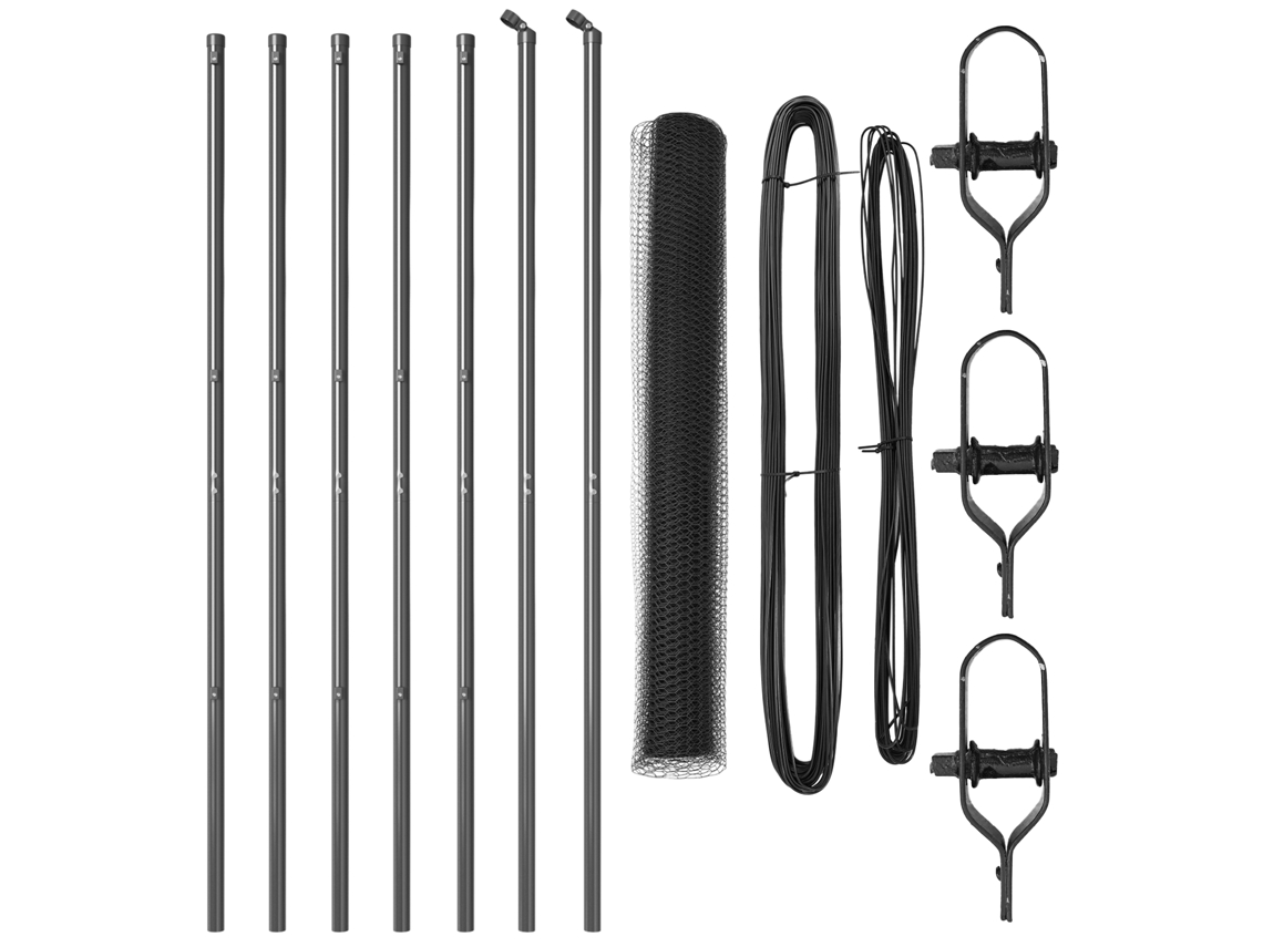 Conjunto 1 Cerca Para Jardim Vidaxl Cinzento Aço (10 X 1,2 M)