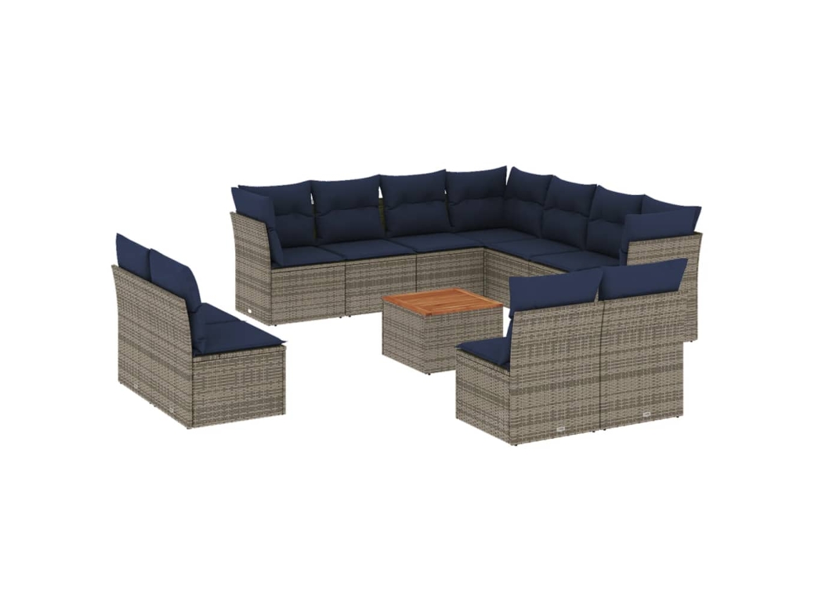 Garden Sofa Set, Garden Sofa Sets Vidaxl Cinzeto Rattan / Vime (n/a)