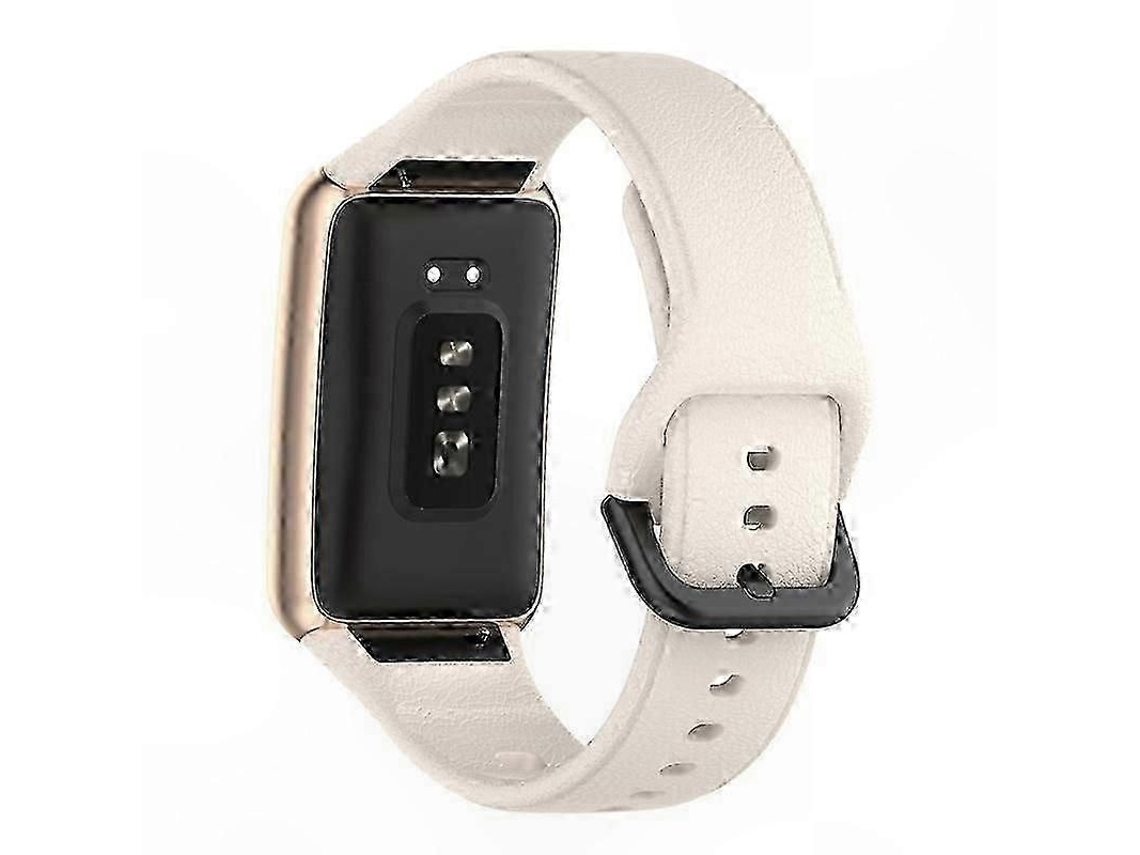 Pulseira De Silicone Texturizada Com Fivela Preta Para Smartwatches - Pulseira De Substituição Branca