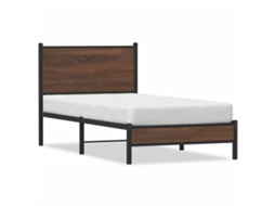 Bed Frame, Bed Frames Vidaxl Marrom Aço (90 X 190 Cm)